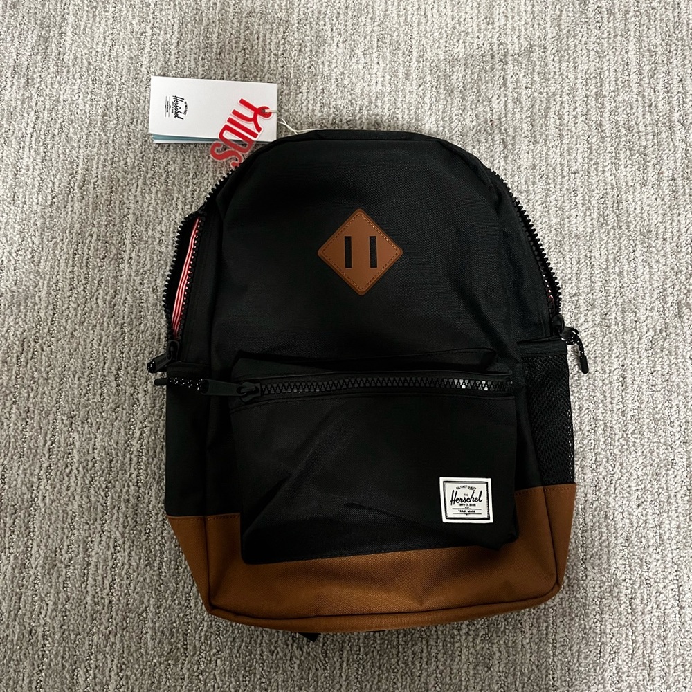 Kids / youth Herschel Supply Company Black and Tan Backpack